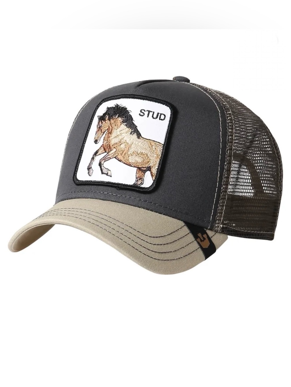 Goorin Bros Stud Snapback Trucker Hat Horse Mesh Back Patch Cap